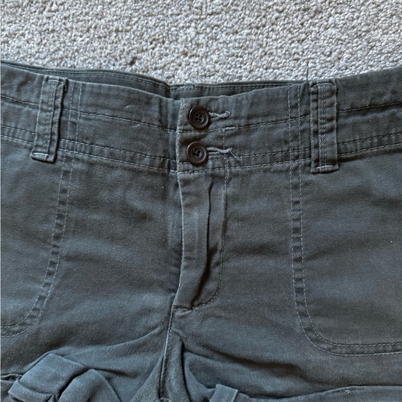 Abercrombie and Fitch Y2K Women's Dark Green Short Shorts - Picture 2 of 5